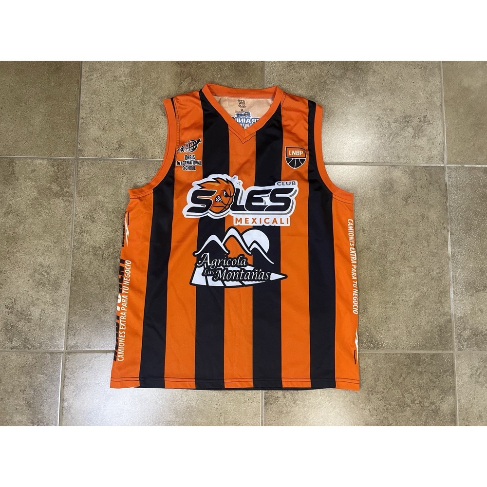 Soles de Mexicali black orange Basketball jersey Mens Sz M Mexico Sleeveless